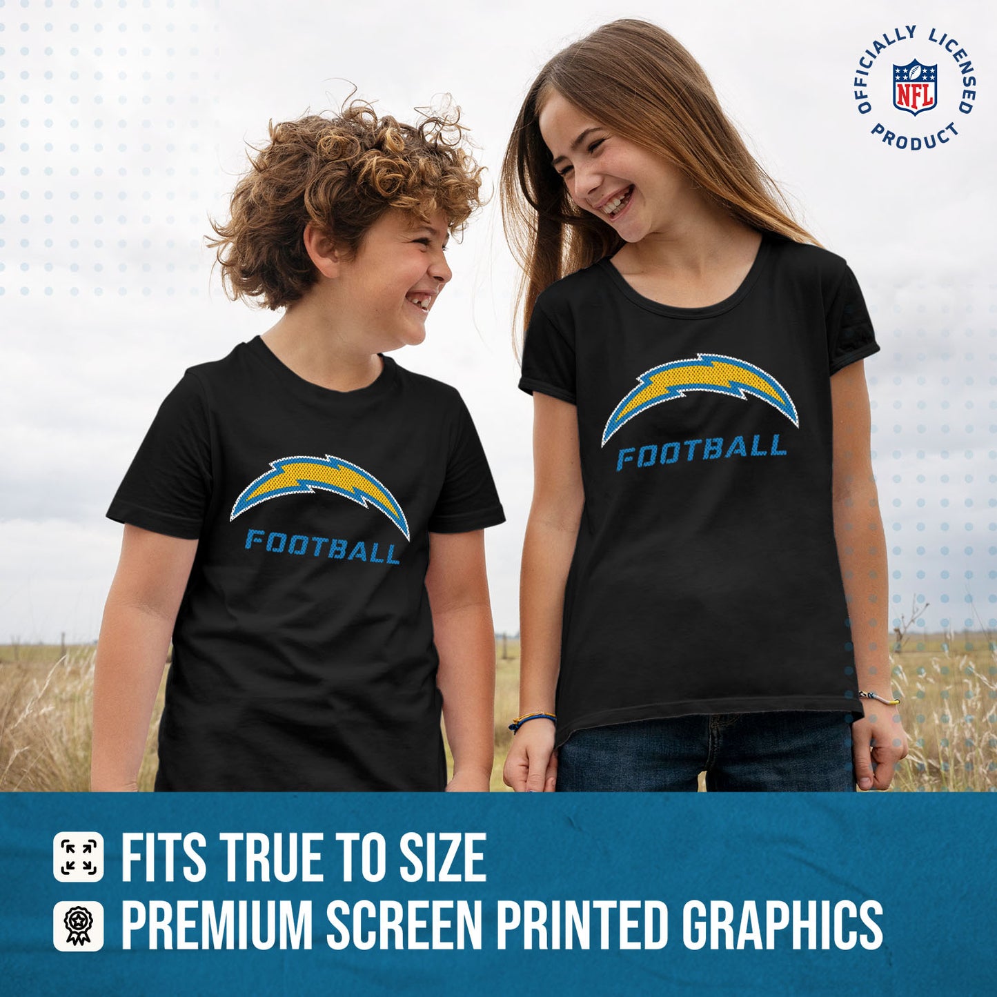 Los Angeles Chargers NFL Youth Run City Tee - Black