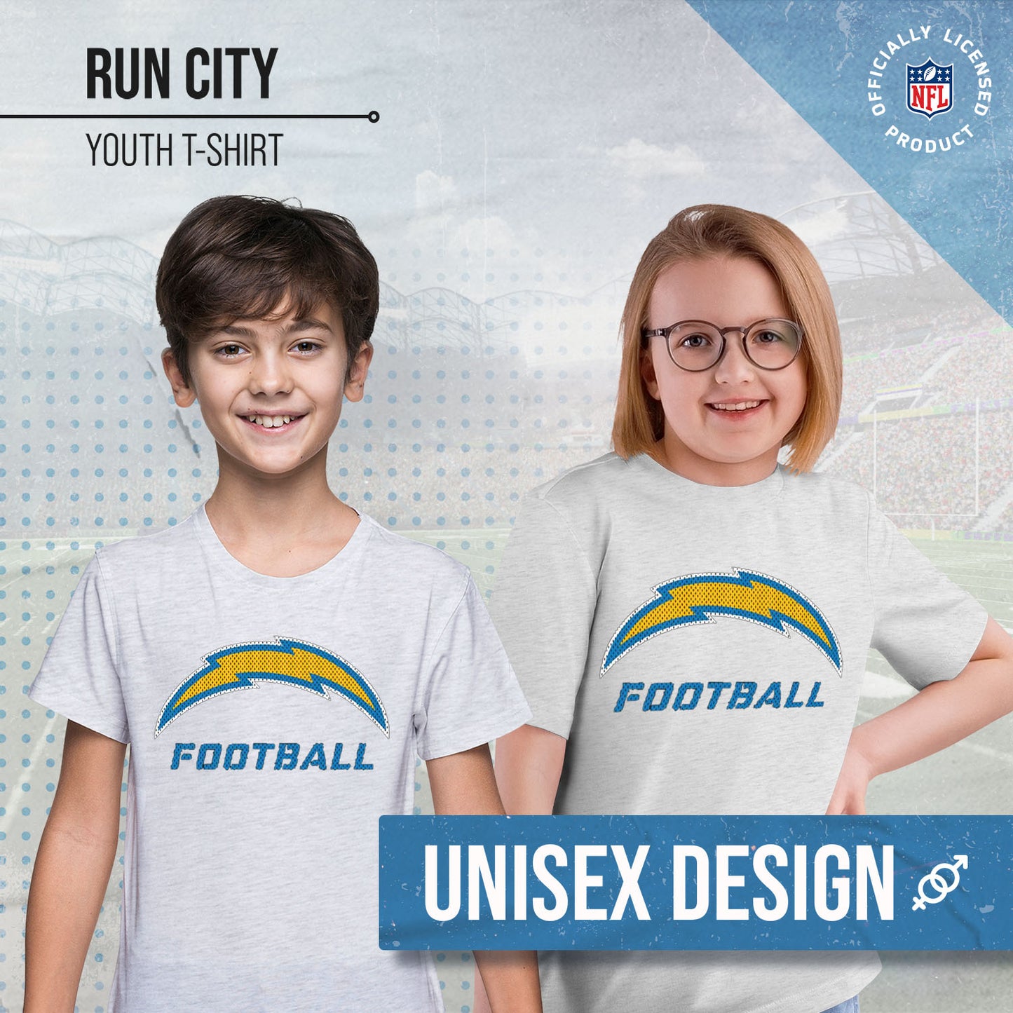 Los Angeles Chargers NFL Youth Run City Tee - White