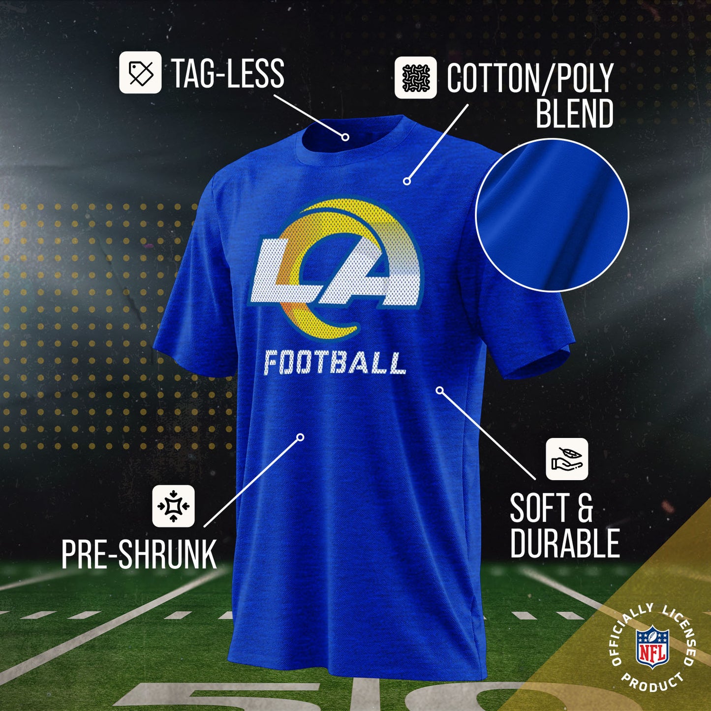 Los Angeles Rams NFL Youth Run City Tee - Royal