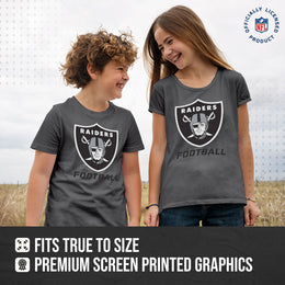 Las Vegas Raiders NFL Youth Run City Tee - Sport Gray