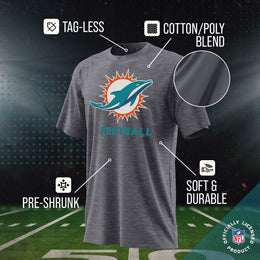 Miami Dolphins NFL Youth Run City Tee - Sport Gray