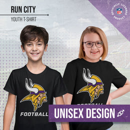 Minnesota Vikings NFL Youth Run City Tee - Black