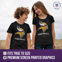 Minnesota Vikings NFL Youth Run City Tee - Black