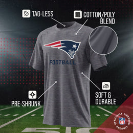 New England Patriots NFL Youth Run City Tee - Sport Gray
