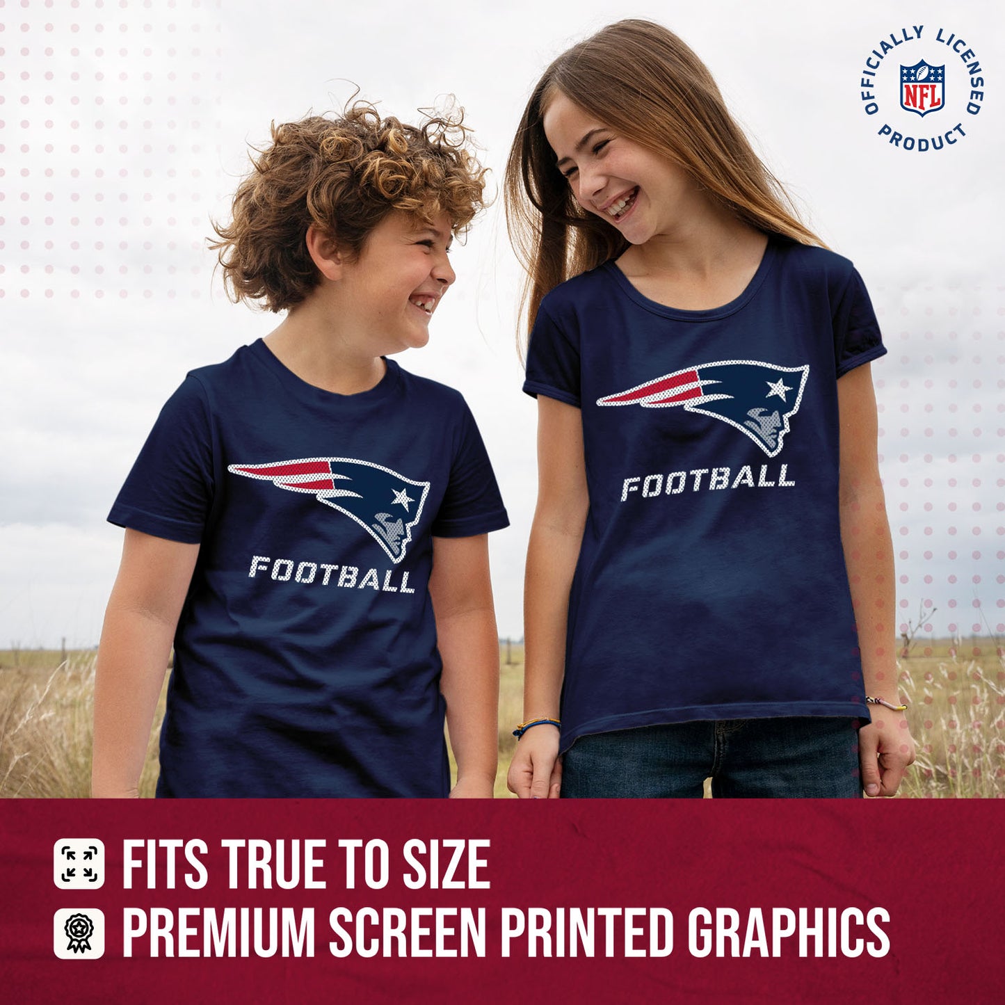 New England Patriots NFL Youth Run City Tee - Navy