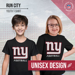 New York Giants NFL Youth Run City Tee - Black
