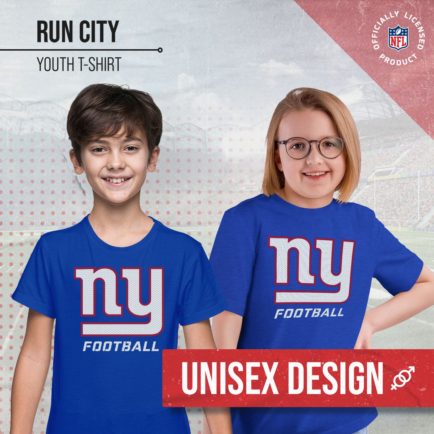 New York Giants NFL Youth Run City Tee - Royal