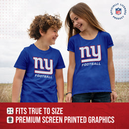 New York Giants NFL Youth Run City Tee - Royal