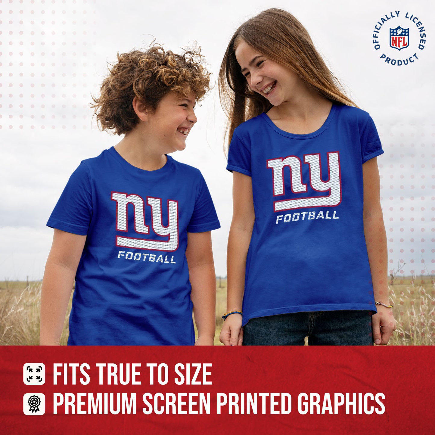 New York Giants NFL Youth Run City Tee - Royal