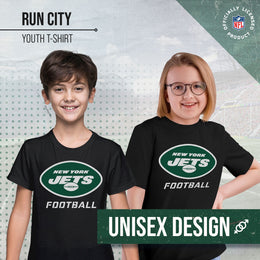 New York Jets NFL Youth Run City Tee - Black