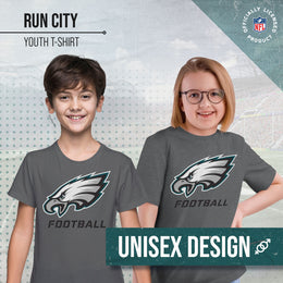 Philadelphia Eagles NFL Youth Run City Tee - Sport Gray