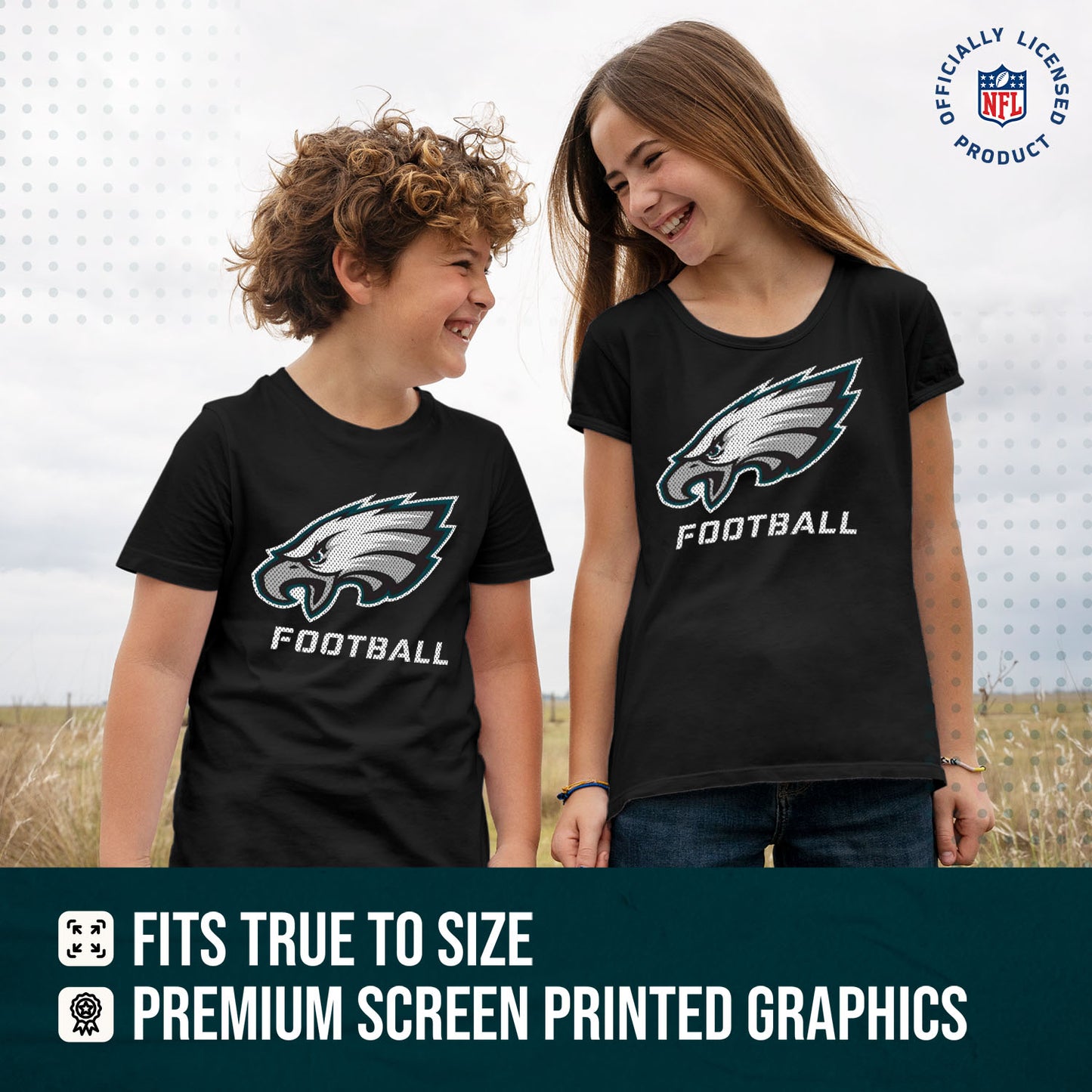 Philadelphia Eagles NFL Youth Run City Tee - Black