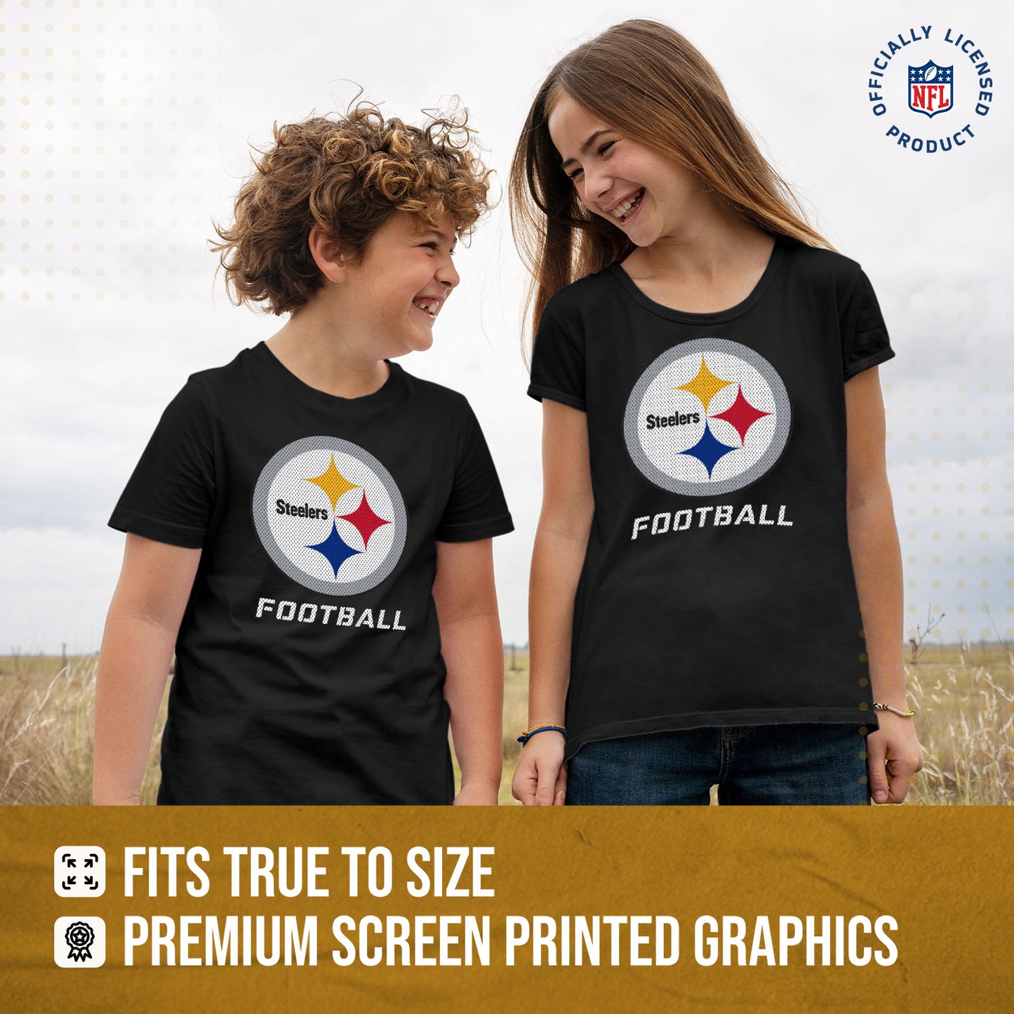 Pittsburgh Steelers NFL Youth Run City Tee - Black