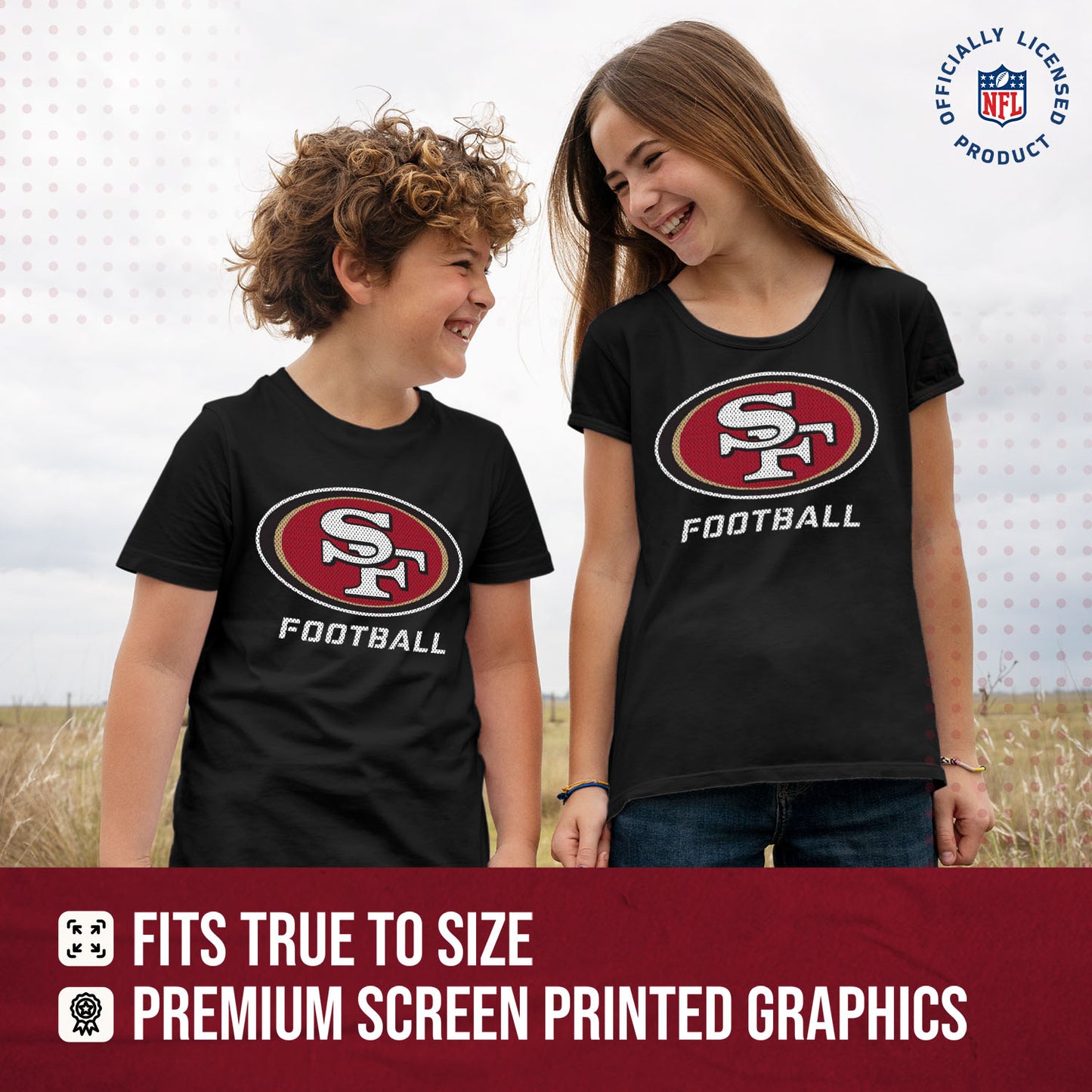 San Francisco 49ers NFL Youth Run City Tee - Black