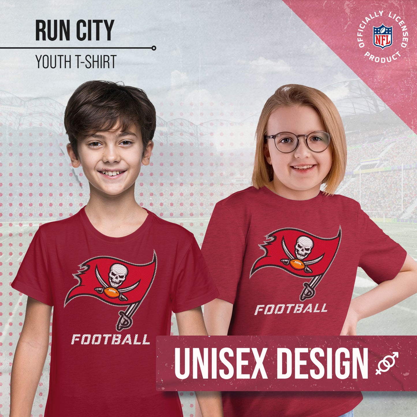 Tampa Bay Buccaneers NFL Youth Run City Tee - Red
