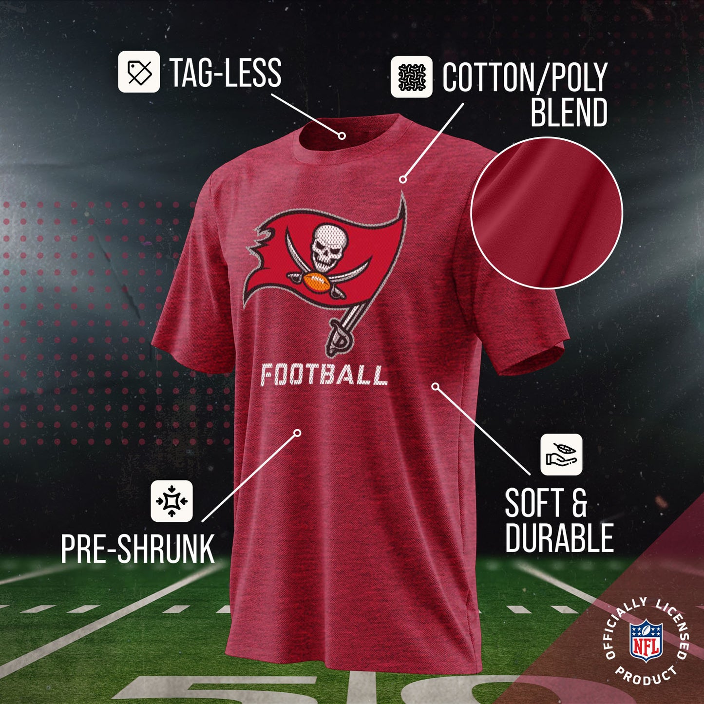 Tampa Bay Buccaneers NFL Youth Run City Tee - Red