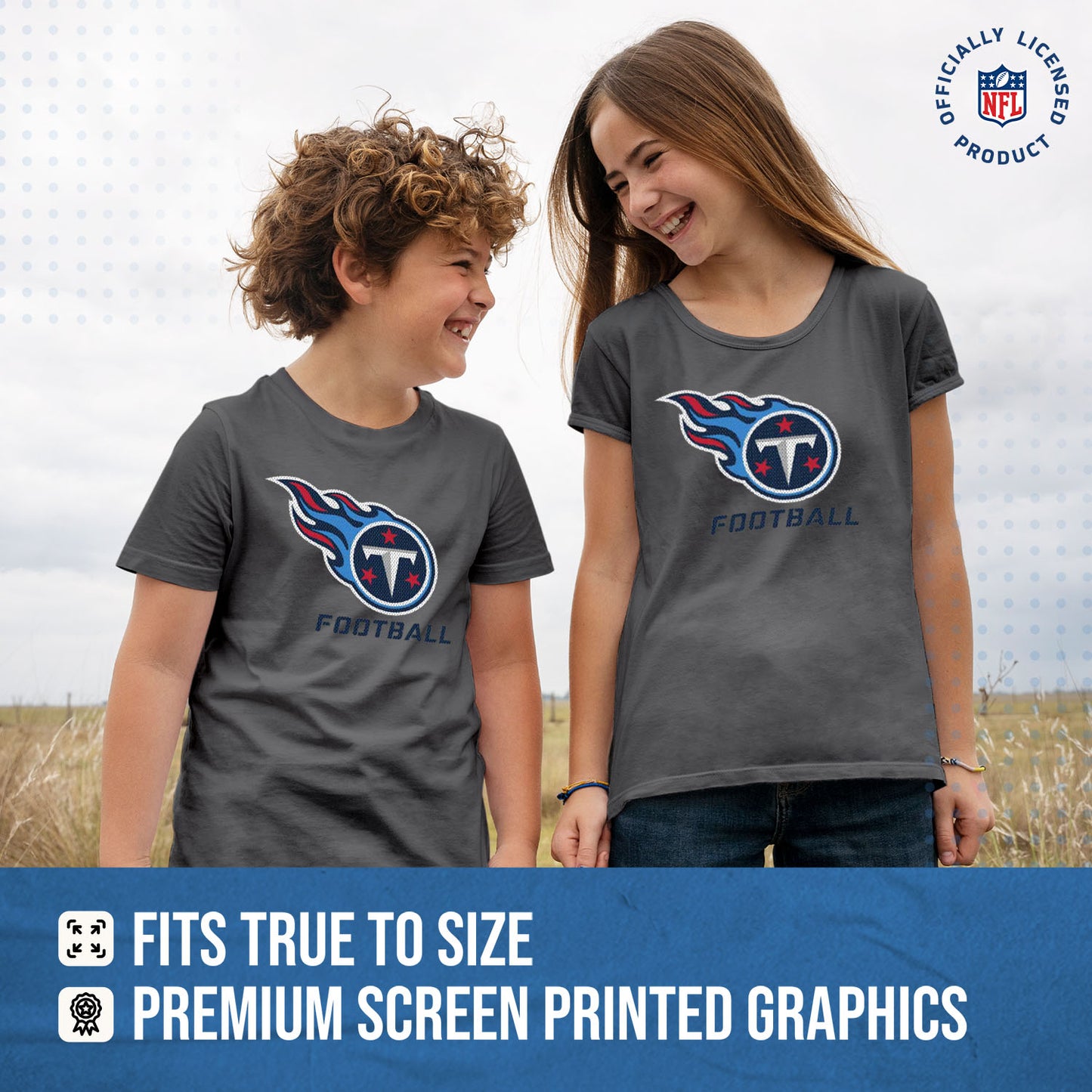 Tennessee Titans NFL Youth Run City Tee - Sport Gray