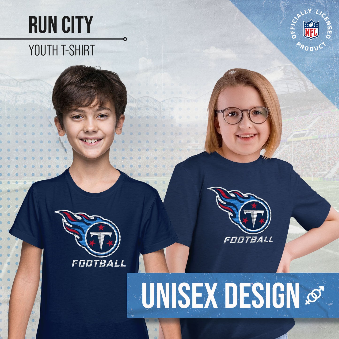 Tennessee Titans NFL Youth Run City Tee - Navy