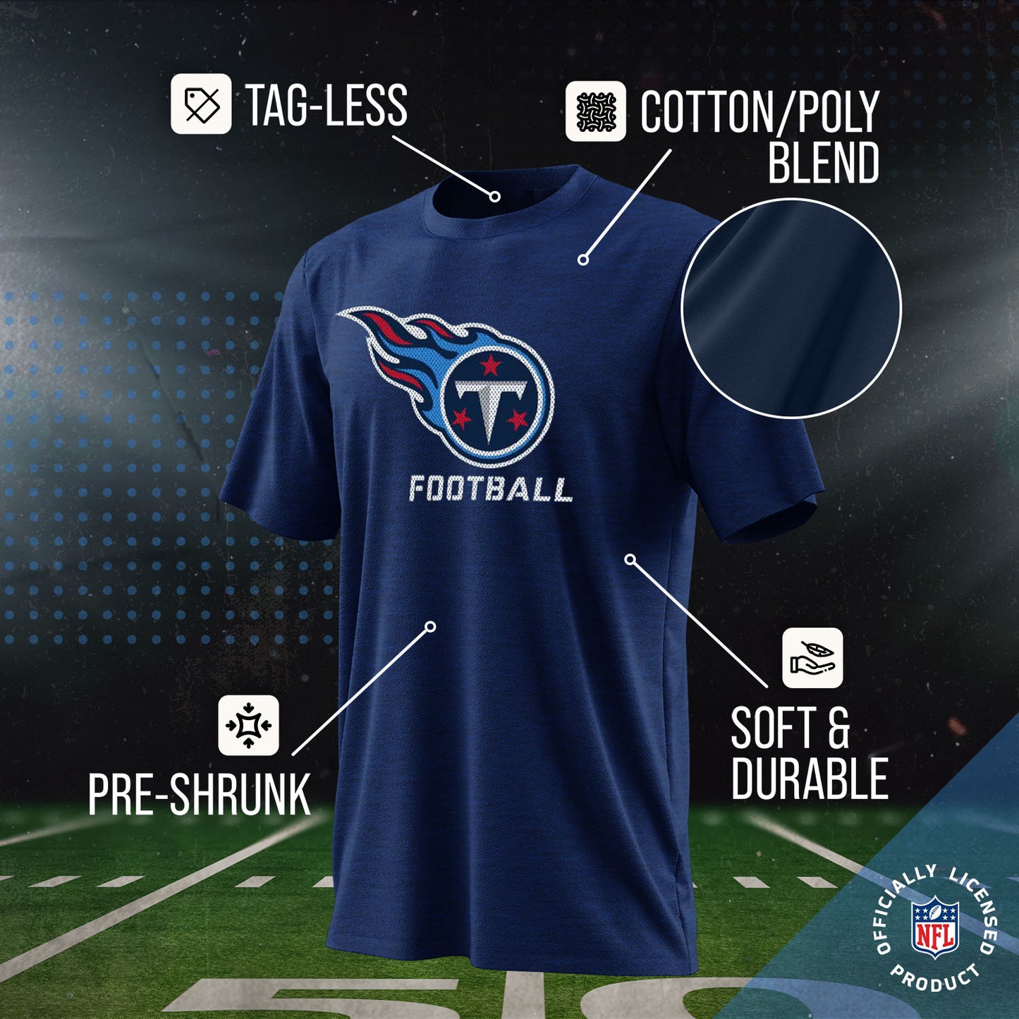 Tennessee Titans NFL Youth Run City Tee - Navy