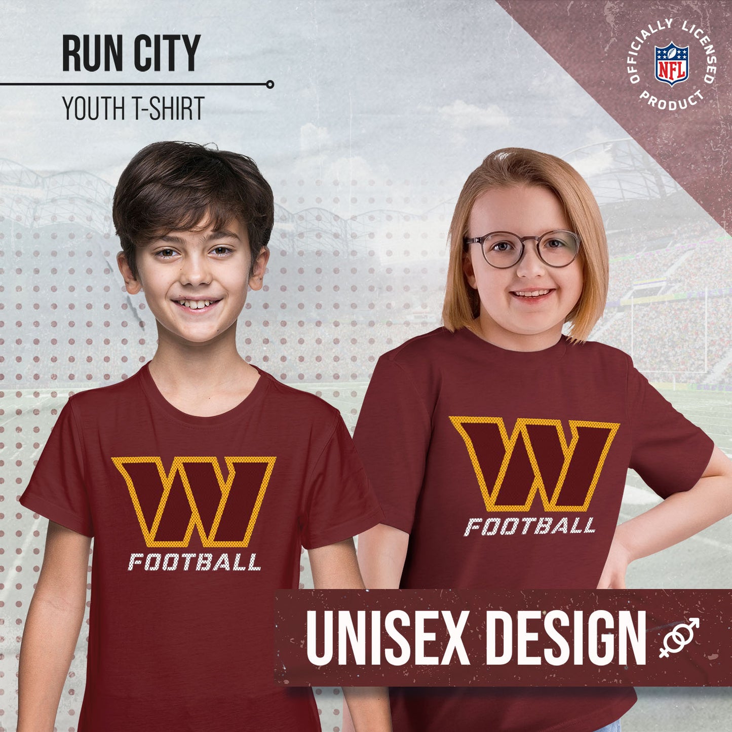 Washington Commanders NFL Youth Run City Tee - Maroon
