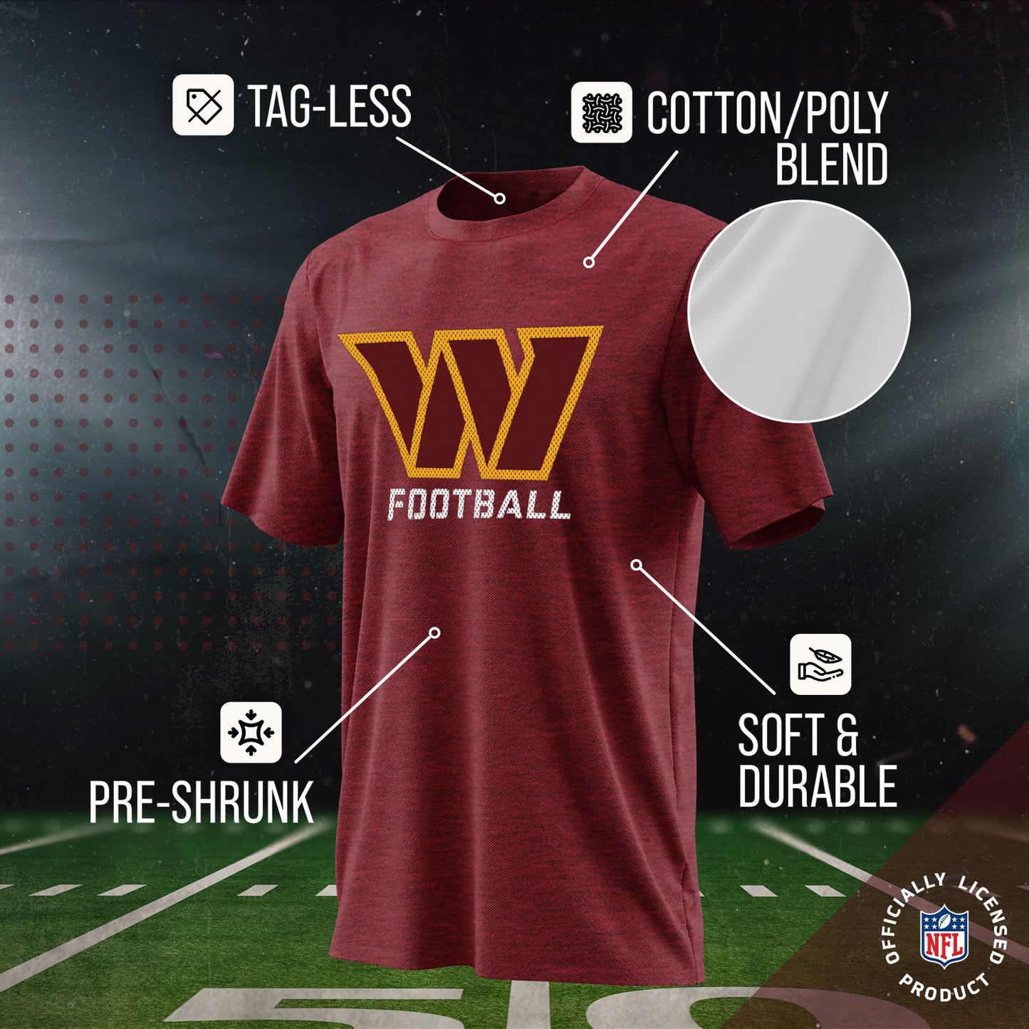 Washington Commanders NFL Youth Run City Tee - Maroon