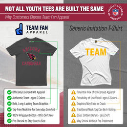 Arizona Cardinals NFL Youth Gameday Football T-Shirt - Charcoal