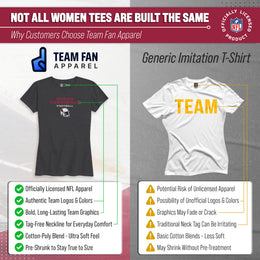 Arizona Cardinals Women's NFL Football Helmet Short Sleeve Tagless T-Shirt - Charcoal