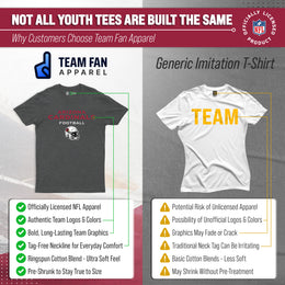 Arizona Cardinals NFL Youth Football Helmet Tagless T-Shirt - Charcoal