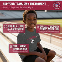 Arizona Cardinals NFL Youth Football Helmet Tagless T-Shirt - Charcoal