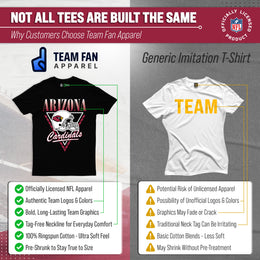 Arizona Cardinals NFL Adult Retro Triangle Unisex T-Shirt - Black