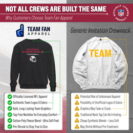 Arizona Cardinals Adult NFL Football Helmet Heather Crewneck Sweatshirt - Charcoal