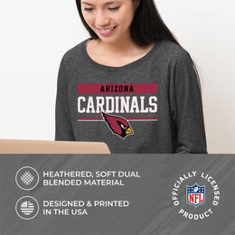 Arizona Cardinals NFL Womens Team Block French Terry Slouchy Top - Charcoal