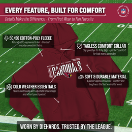 Arizona Cardinals NFL Adult Unisex Modern Endzone Soft Fleece Hooded Sweatshirt - Cardinal