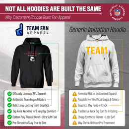 Arizona Cardinals Adult NFL Football Helmet Heather Hooded Sweatshirt  - Charcoal