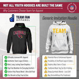 Arizona Cardinals NFL Youth Home Team Hoodie- Kids Hooded Sweatshirt - Black