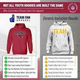 Arizona Cardinals NFL Youth Home Team Hoodie- Kids Hooded Sweatshirt - Cardinal