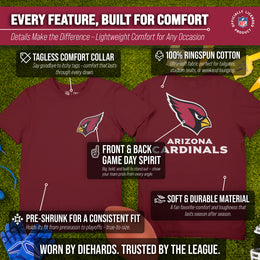Arizona Cardinals NFL Pro Football Final Countdown Adult Cotton-Poly Short Sleeved T-Shirt For Men & Women - Cardinal