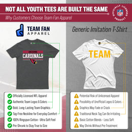 Arizona Cardinals NFL Youth Short Sleeve Charcoal T Shirt - Charcoal