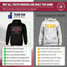 Arizona Cardinals NFL Youth Overtime Blueprint Football Fleece Hooded Sweatshirt - Black