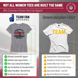 Arizona Cardinals NFL Womens Short Sleeve Property of Tshirt - Gray