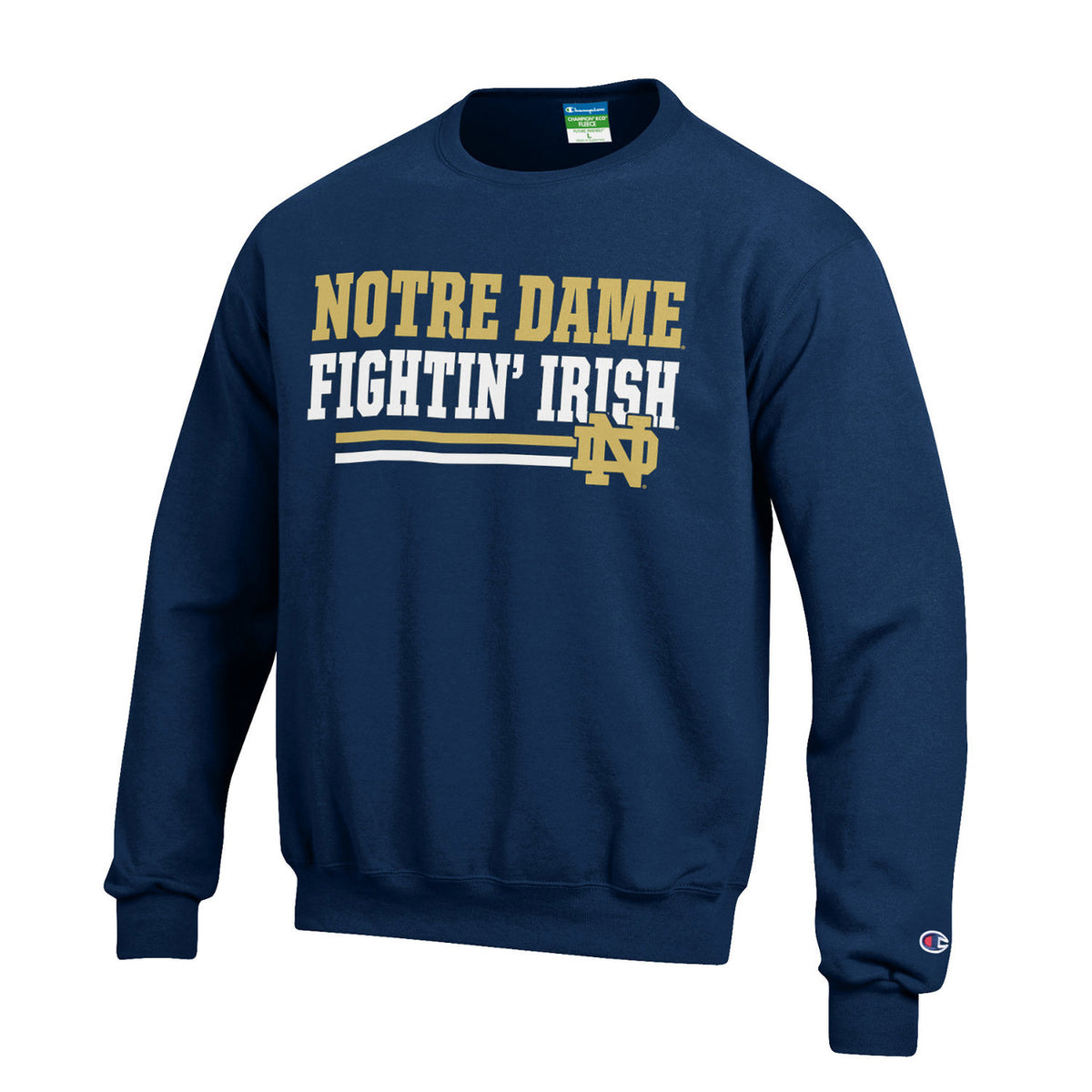 Notre Dame Fighting Irish  Adult Block Crewneck Sweatshirt - Navy