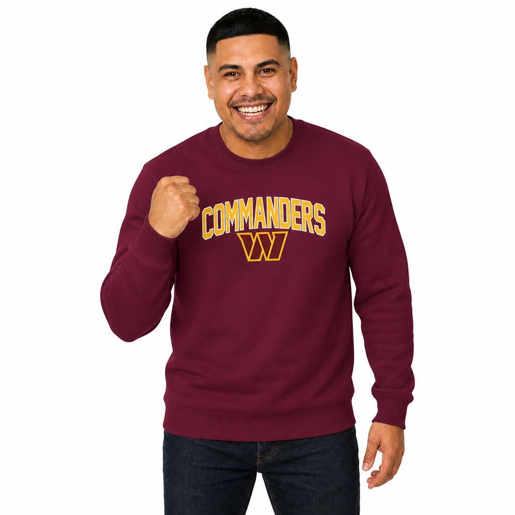 Washington Commanders  NFL Home Team Fleece Crewneck Sweatshirt Men Women - Cardinal