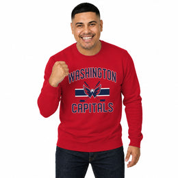 Washington Capitals  NHL Faceoff Fleece Crewneck Sweatshirt Men Women - Red