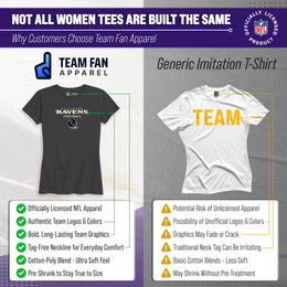 Baltimore Ravens Women's NFL Football Helmet Short Sleeve Tagless T-Shirt - Charcoal