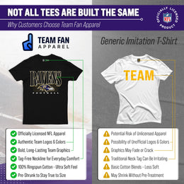 Baltimore Ravens NFL Adult Overtime Blueprint Tag-Less T-Shirt - Black