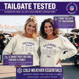 Baltimore Ravens NFL Womens Big Date French Terry Slouchy Top - Natural