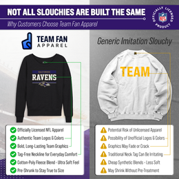 Baltimore Ravens NFL Womens Team Block French Terry Slouchy Top - Charcoal