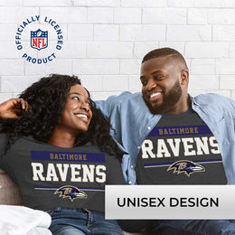 Baltimore Ravens NFL Adult Charcoal Long Sleeve T Shirt - Charcoal
