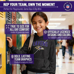 Baltimore Ravens NFL Youth Home Team Hoodie- Kids Hooded Sweatshirt - Black