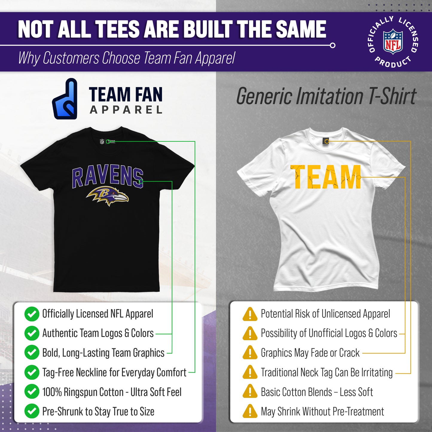 Baltimore Ravens NFL Home Team Tee - Black